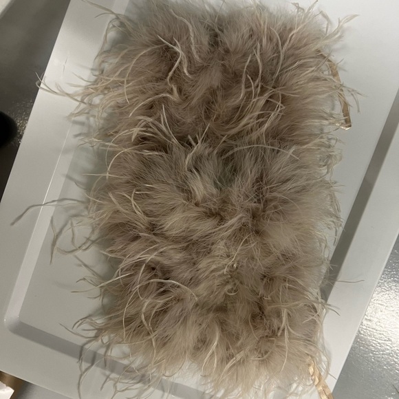 LAMARQUE Zania Top ($295) Feather Bustier tan/nude - LIKE NEW - size medium - Picture 9 of 14